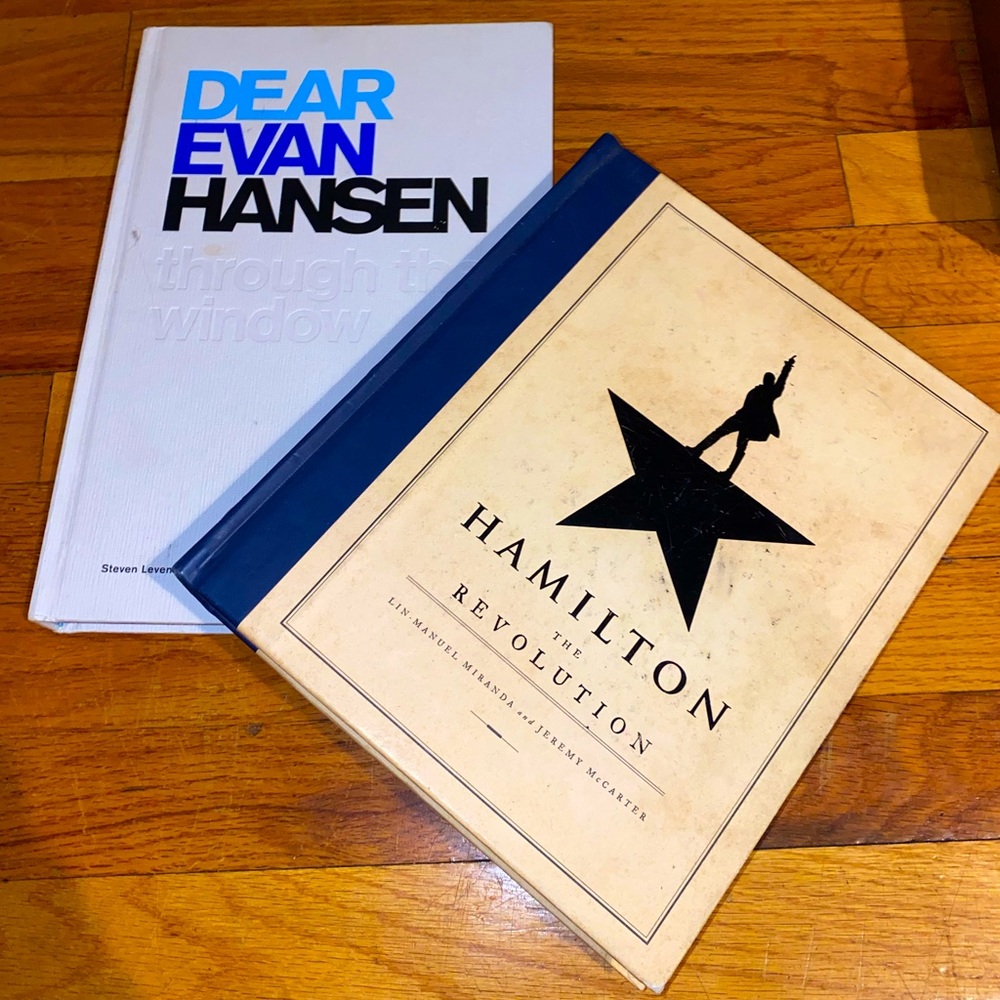 broadway books! (Dear Evan Hansen & Hamilton)
